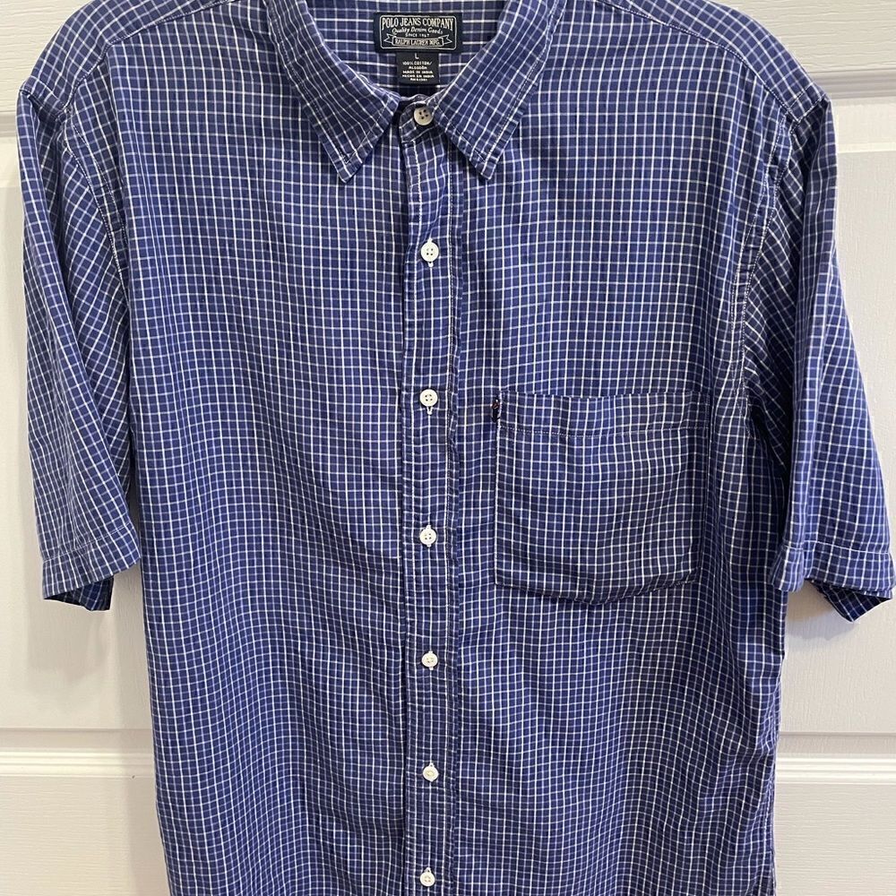 Polo Jeans Company Mens Short Sleeved Button Down shirt.